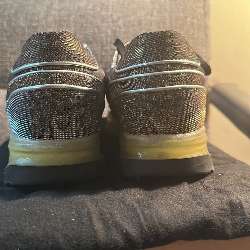 Alejandro Ingelmo size 42/9 Men’s fashion sneakers glitter-gold/silver - Picture 6 of 9